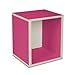 Way Basics Cube Plus Cubby Organizer (Tool-Free Assembly and Uniquely Crafted from Sustainable Non Toxic zBoard Paperboard), Pink