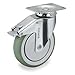 Swivel Plate Caster w/2-Position Directional Lock, 220 lb