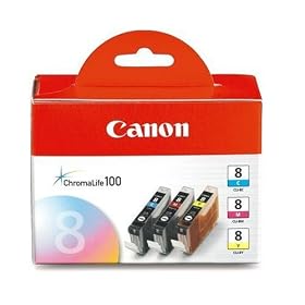Canon CLI-8 Tri-Colour Ink Cartridge (w/ 50-sheets of 4x6 photo paper)