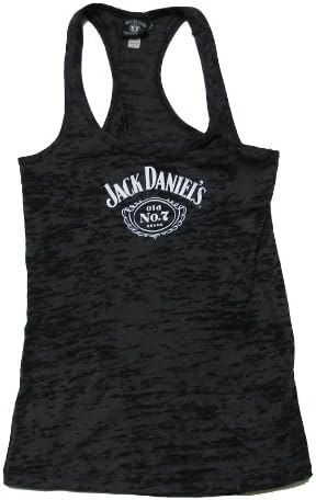 Jack Daniels Women's Daniel's Burnout Racerback Tank Top Black Large