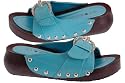 EyeCatchShoes - Koraline Ladies Faux Leather Comfort Buckle Mules