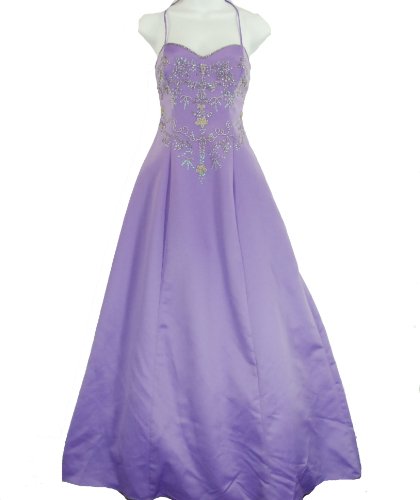 Roberta Halter Style Formal Gown Lilac 5
