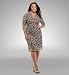 Plus Size 3/4 Sleeved Scalloped Boudoir Lace Dress - Chocolate Lace/chocolate Lining
