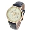 Yves Camani Herren-Armbanduhr XL Vardo Gold/Schwarz Chronograph Leder YC1016-H