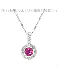 0.59ct. Natural Untreated Pink Sapphire Pendant with rd. diamonds. 0.12ct. total.
