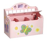 Kids / Children's Pink Butterfly Storage Treasure Chest Toy Box