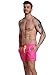 Neleus Men's Dry Fit Athletic Shorts with Elastic Waist,802# Rose Red,USA M,Tag XL