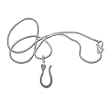 Snake Pendant with Chain Silver Jewelry 2 inches
