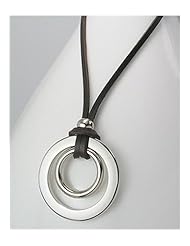 Leather Necklace In White Base