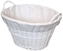 WHITE WILLOW LAUNDRY BASKET