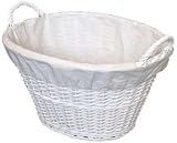 WHITE WILLOW LAUNDRY BASKET