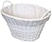 WHITE WILLOW LAUNDRY BASKET