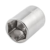 uxcell　ソケットビット 21mm6ポイントソケット　クロムメッキ　13mmスクエアソケットツール　建設作業