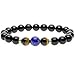 AmorWing Unisex Tiger Eye and Black Onyx Prayer Mala Bracelets