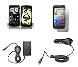 HTC Sensation 4G (T-Mobile) Premium Combo Pack - Black and Silver Poker Ace ....
