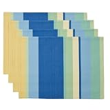 Ariane Striped 4-pc. Placemat Set - Blue (14x19 )