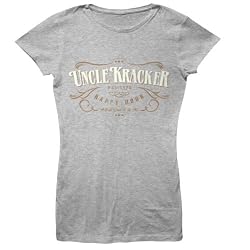 Uncle Kracker - Whiskey Label Juniors T-Shirt Heather Grey