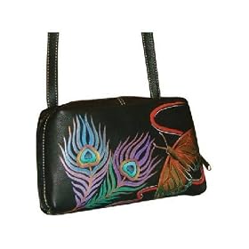 Buy Anuschka Bags HAND PAINTED CRSNA Mini Organizer #4014PKB-EB by Anuschka