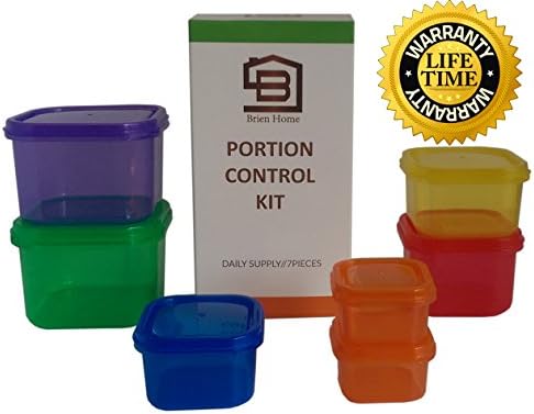 7-Piece Portion Control Containers Kit with Complete pdf Instructions ✮ Improved design: leak proof, safe, and eco-friendly! ✮ Meal Logic from Brien Home