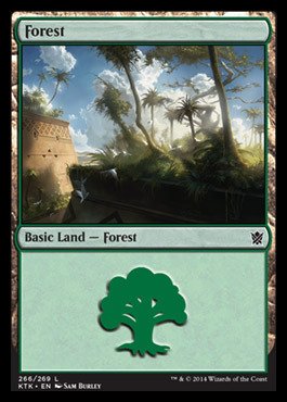 Magic: the Gathering - Forest (266/269) - Khans of Tarkir - Foil