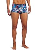 Speedo Men's Team Collection Starring Pixel Mesh Drag Swimsuit, Blue/Pink, 34