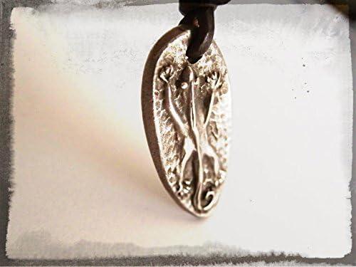 Lizard Surfer Pacific Original Hand Carved/sculpted Aborigine Men Boho Pendant, White Bronze