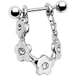 Crystalline Gem Flower Cartilage Earring