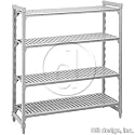 Cambro Shelving Starter Units, 60 x 21 x 72, 1/PK, Speckled Gray, CSU41607-480