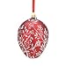 Reed & Barton European Glass Blown Winter Forest Egg Ornament, Height 4.5
