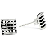 Jenny Bird Essentials Oxidized Silver City Grid Stu