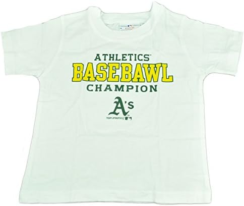 MLB Oakland Athletics Carroll Toddler Basebawl Champions White Tshirt Tee Boy 3T