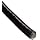 Stainless Steel 302/304 Wire Rope, Vinyl Coated, 7x19 Strand Core, Black