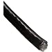 Loos Stainless Steel 302/304 Wire Rope, Vinyl Coated, 7x19 Strand Core, Black