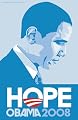 Barack Obama -(Profile, Blue) Campaign Poster - 24 x 36