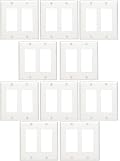 Altus Double-Gang White Decorator Wall Plate, 10-Pack