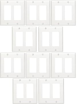 Altus Double-Gang White Decorator Wall Plate, 10-Pack