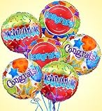 Flowers by 1800Flowers - Air-Rangement - Congratulations Mylar Balloons - Half Dozen