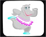 Mouse Pad with hippopotamus, dancer, run, hippo, dance