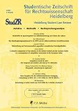Produkt-Bild: Studentische Zeitschrift f&uuml;r Rechtswissenschaft Heidelberg, StudZR, H.2009/2 : Aufs&auml;tze; Methodik; Rechtsprechungsanalyse