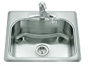 KOHLER K-3362-4-NA Staccato Single-Basin Self-Rimming Kitchen Sink