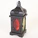Large Square Moroccan Coloured Glass Candle Lantern, 30cm
