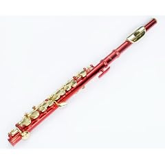 gold/rote Piccolo Fl�te J�ger mit Koffer und Zubeh�r