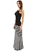 PattyBoutik Striped Geometric Full Length Maxi Skirt