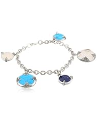 Judith Jack "Coins" Sterling Silver, Marcasite and Multi-Coin Bracelet, 7.5"