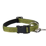 MEDIUM 16 IN - OLIVE - Padded Nylon Dog Collar