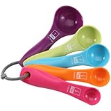 Baker's Secret 5-Piece Measuring Spoon Set, Multi-Color