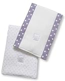 Swaddle Designs Baby Burpies Set of Two - Lavender Polka Dots