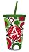 Holiday Whimsy Monogram Insulated Cups w/ Straw