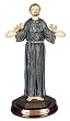 Bareggio Collection - Statue - Saint Francis - Poly Resin Statues on Dark Base - 12in.