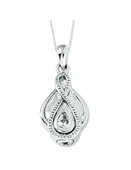 Sterling Silver CZ Tear Of Strength Ash Holder 18in Necklace. Metal Wt- 10.42g.